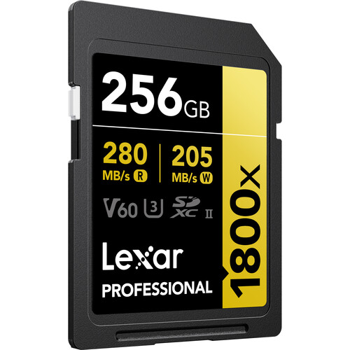 Lexar 256GB Professional 1800x UHS-II SDXC - 3